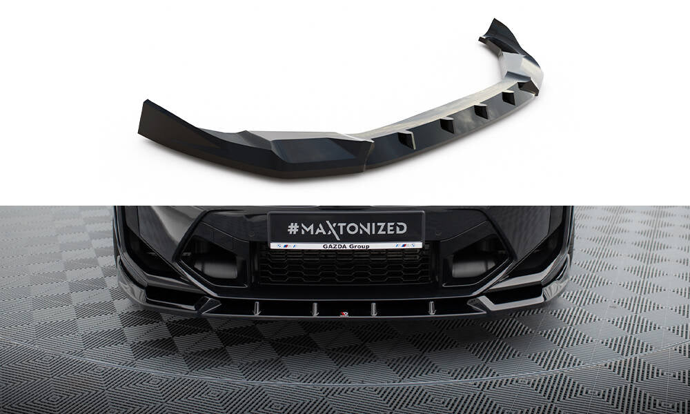 Maxton Front Ansatz V.1 für BMW X3 M F97 Facelift schwarz Hochglanz