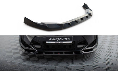Maxton Front Ansatz V.1 für BMW X3 M F97 Facelift schwarz Hochglanz