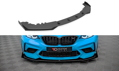 Maxton Street Pro Front Ansatz für +Flaps für V.1 + Flaps BMW M2 Competition F87 schwarz Hochglanz