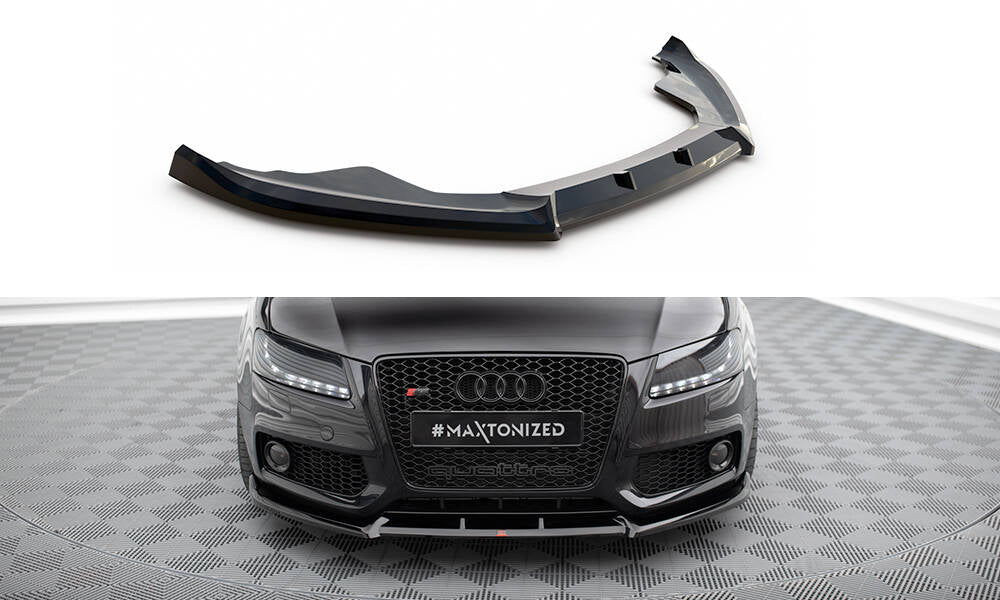 Maxton Front Ansatz V.2 für Audi S5 / A5 S-Line 8T schwarz Hochglanz