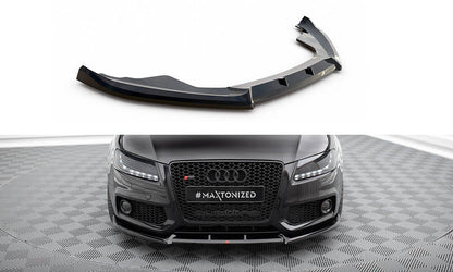 Maxton Front Ansatz V.2 für Audi S5 / A5 S-Line 8T schwarz Hochglanz