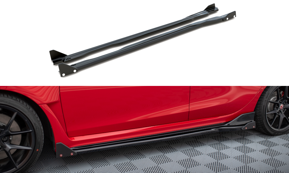 Maxton Seitenschweller Ansatz für V.1 für + Flaps Honda Civic Type-R Mk 11
