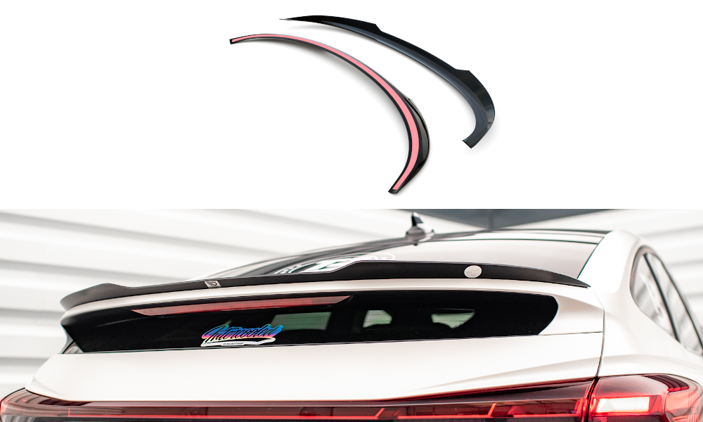 Maxton Spoiler CAP für Audi Q4 e-tron Sportback Mk1 schwarz Hochglanz