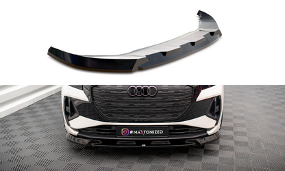 Maxton Front Ansatz V.1 für Audi Q4 e-tron Sportback Mk1 schwarz Hochglanz