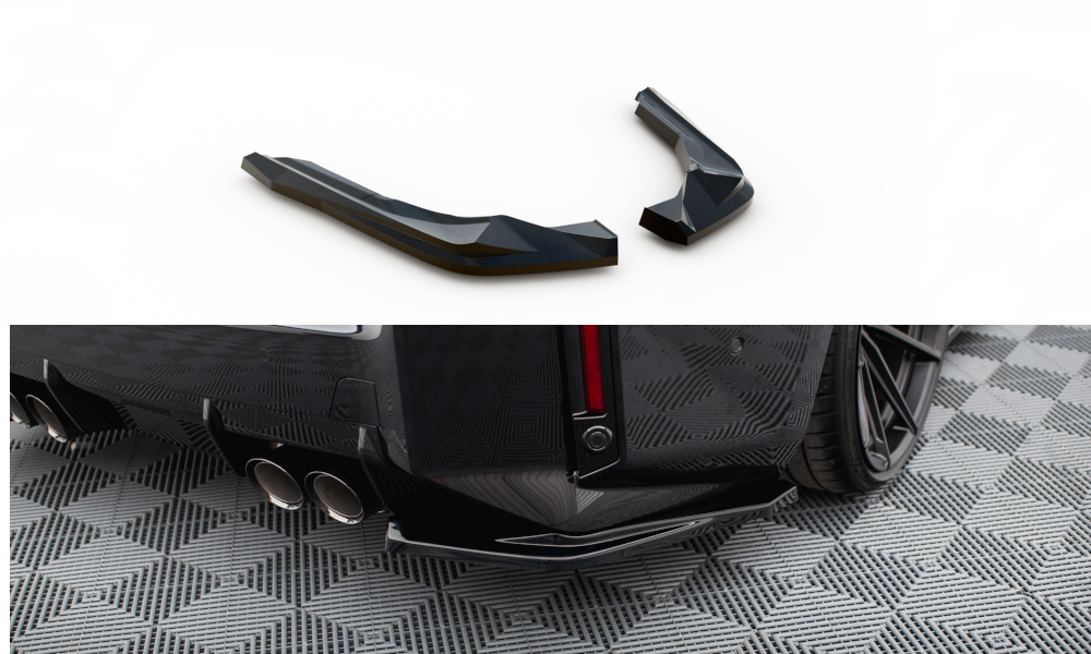 Maxton Heck Ansatz Flaps Diffusor V.1 für BMW M2 G87 schwarz Hochglanz