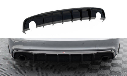 Maxton Diffusor Heck Ansatz für Audi A5 S-Line Coupe / Sportback 8T Facelift (Version mit Einzelauspuff auf beiden Seiten)