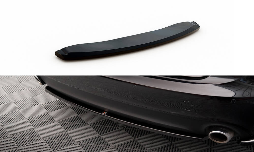 Maxton Mittlerer Diffusor Heck Ansatz für Audi A6 Avant C7 schwarz Hochglanz