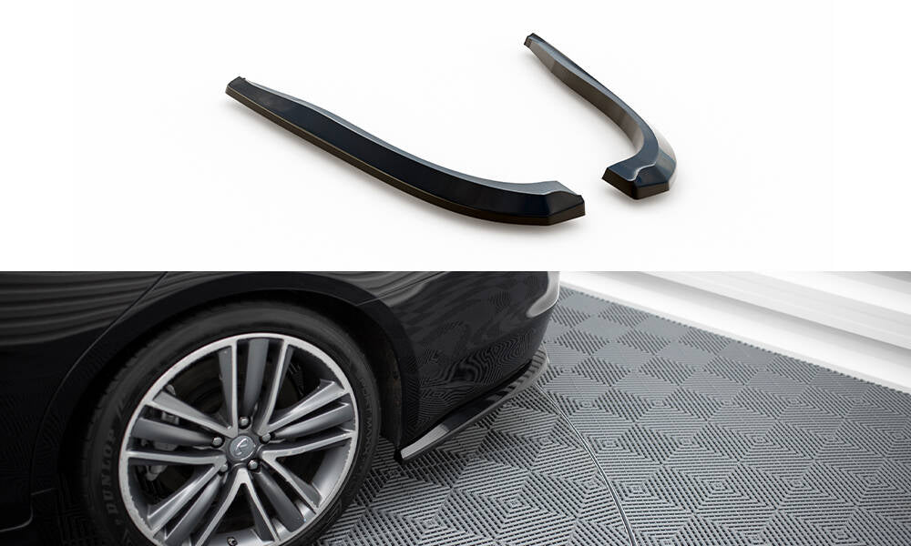 Maxton Heck Ansatz Flaps Diffusor V.2 für Infiniti Q50 S Mk1 schwarz Hochglanz
