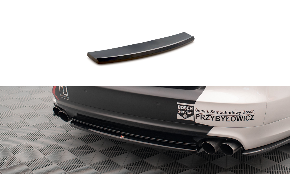 Maxton Mittlerer Diffusor Heck Ansatz für Audi S8 D4 schwarz Hochglanz