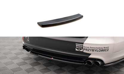 Maxton Mittlerer Diffusor Heck Ansatz für Audi S8 D4 schwarz Hochglanz