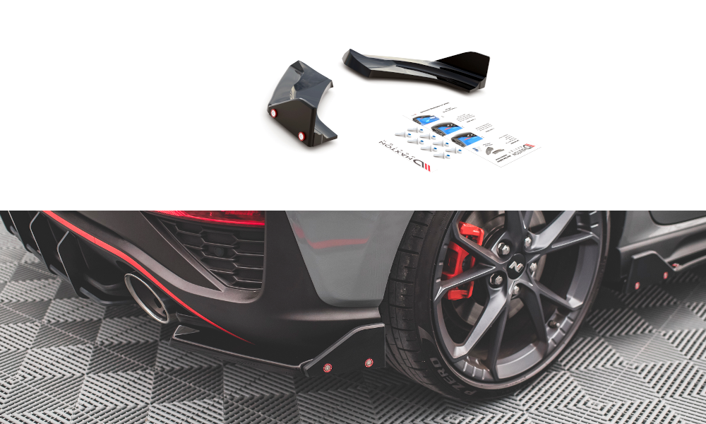 Maxton Heck Ansatz Flaps Diffusor V.1 +Flaps für Hyundai I30 N Hatchback Mk3 Facelift
