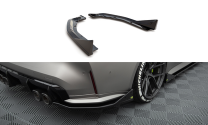 Maxton Heck Ansatz Flaps Diffusor V.3 für CSL Look BMW M4 G82 schwarz Hochglanz
