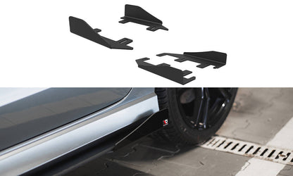 Maxton Side Flaps Audi S3 / A3 S-Line Limousine 8V schwarz Hochglanz