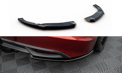 Maxton Heck Ansatz Flaps Diffusor für Honda Civic Hatchback Mk9 schwarz Hochglanz
