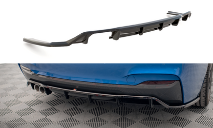 Maxton Mittlerer Diffusor Heck Ansatz DTM Look für BMW 2 M-Paket F22 schwarz matt