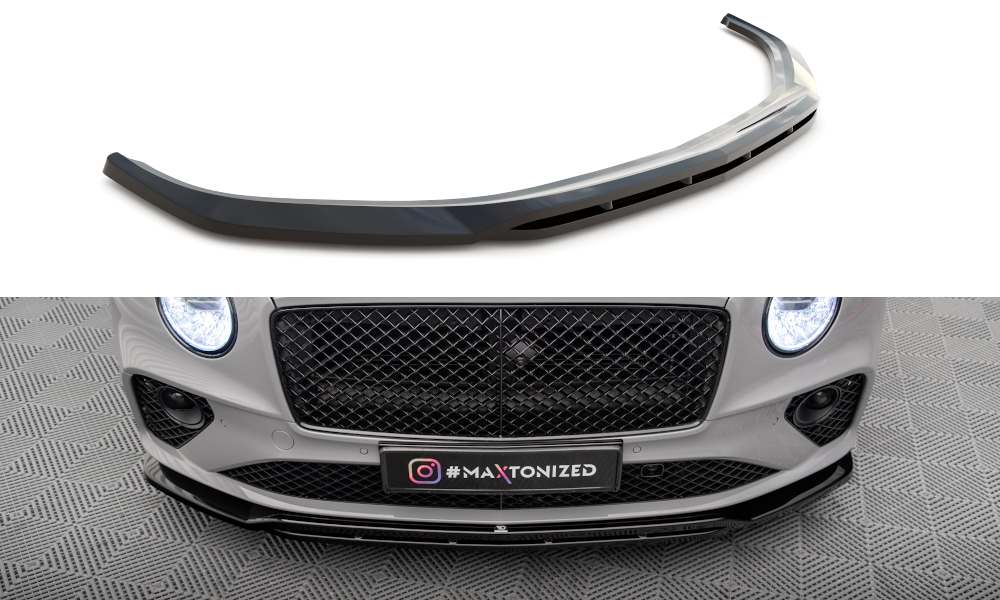 Maxton Front Ansatz für Bentley Continental GT Mk3 schwarz Hochglanz