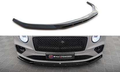 Maxton Front Ansatz für Bentley Continental GT Mk3 schwarz Hochglanz