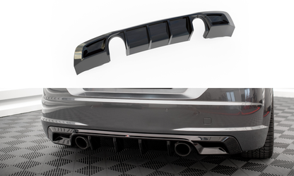 Maxton Diffusor Heck Ansatz für Audi TT S-Line 8S schwarz Hochglanz