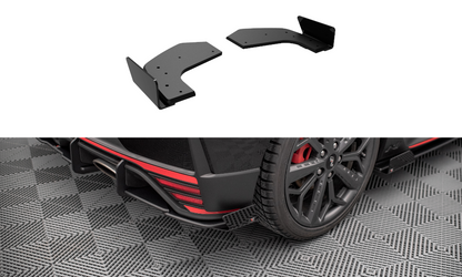 Maxton Street Pro Heck Ansatz Flaps Diffusor +Flaps für Hyundai I20 N Mk3 schwarz Hochglanz