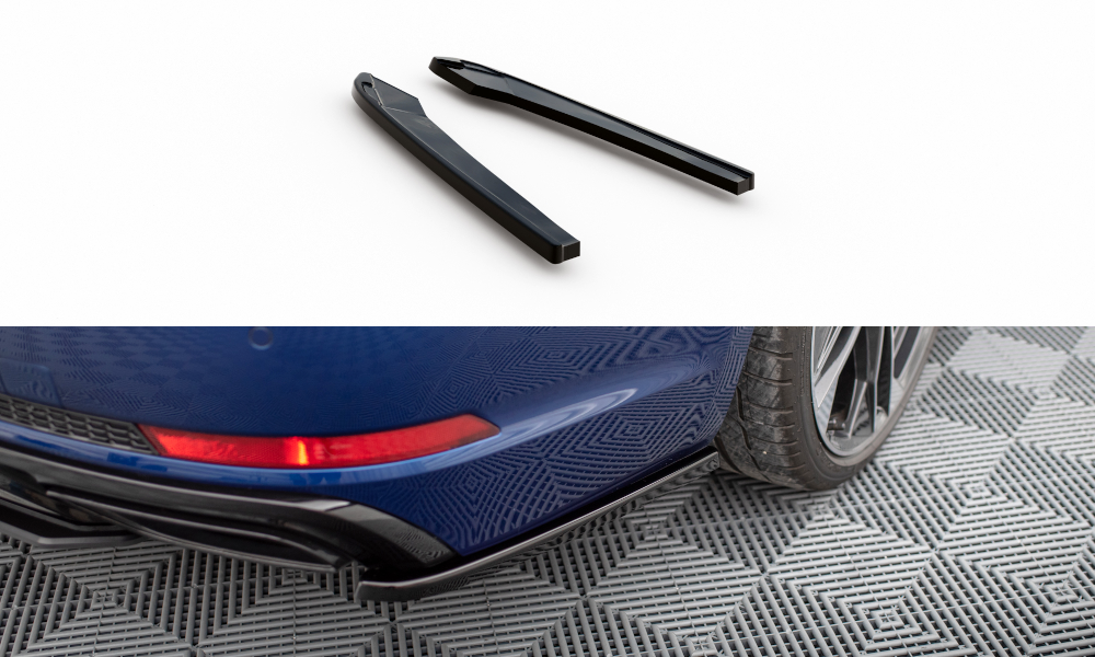 Maxton Heck Ansatz Flaps Diffusor für Audi A4 Competition B9  schwarz Hochglanz