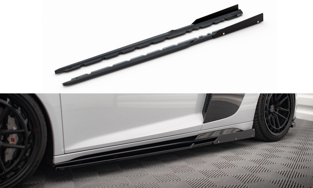 Maxton Seitenschweller Ansatz für V.2 für + Flaps Audi R8 Mk2 Facelift