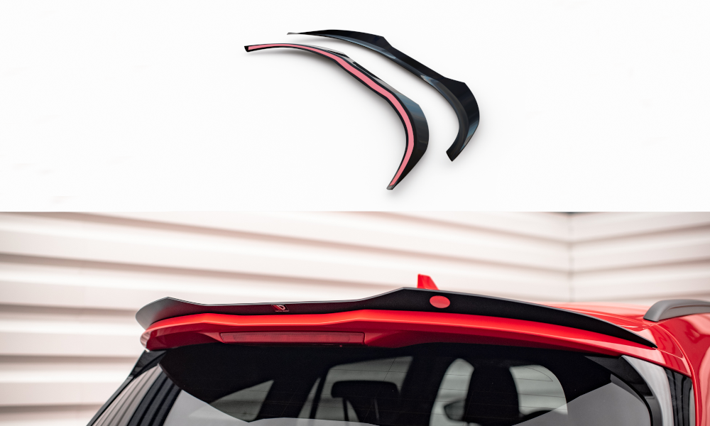 Maxton Spoiler CAP V.2 für Ford Focus Kombi ST-Line Mk4 schwarz Hochglanz