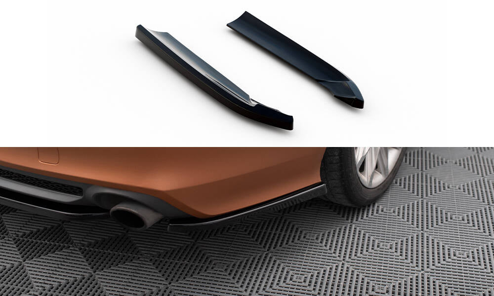 Maxton Heck Ansatz Flaps Diffusor V.2 für Audi A7 S-Line C7 schwarz Hochglanz