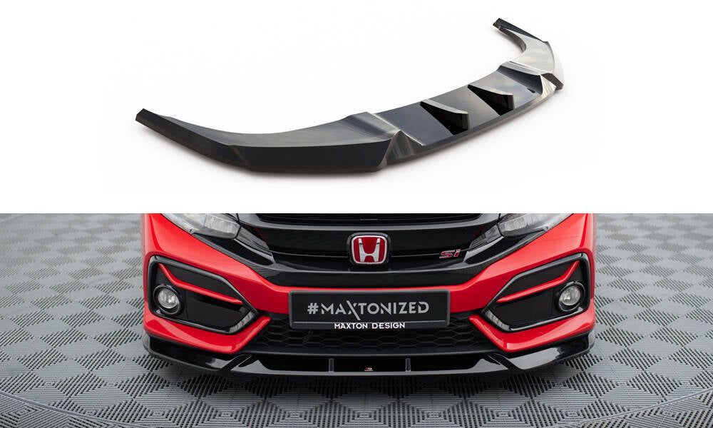 Maxton Front Ansatz für Honda Civic SI Mk10 schwarz Hochglanz