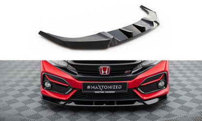 Maxton Front Ansatz für Honda Civic SI Mk10 schwarz Hochglanz