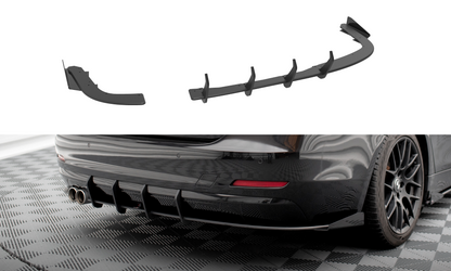 Maxton Street Pro Heck Ansatz Flaps Diffusor +Flaps für BMW 4er Gran Coupe F36 schwarz Hochglanz