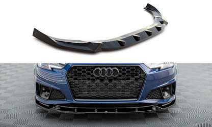 Maxton Front Ansatz V.1 für Audi A4 Competition B9  schwarz Hochglanz