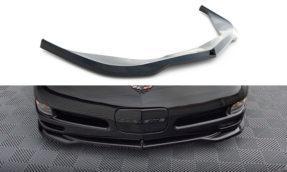 Maxton Front Ansatz für Chevrolet Corvette C5 schwarz Hochglanz
