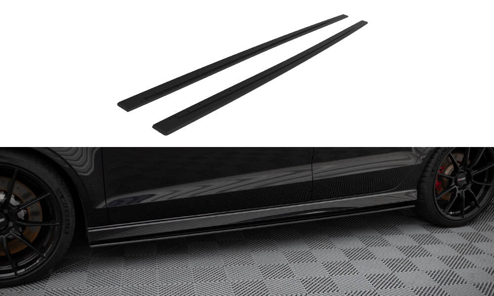 Maxton Street Pro Seitenschweller Ansatz für Audi RS3 Limousine 8V Facelift