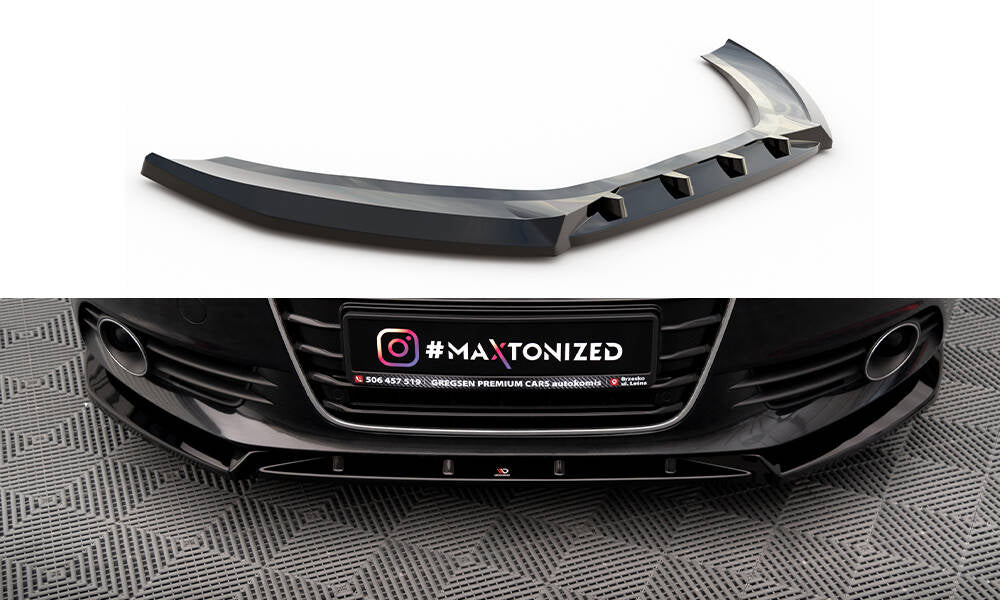 Maxton Front Ansatz V.2 für Audi A6 C7 schwarz Hochglanz