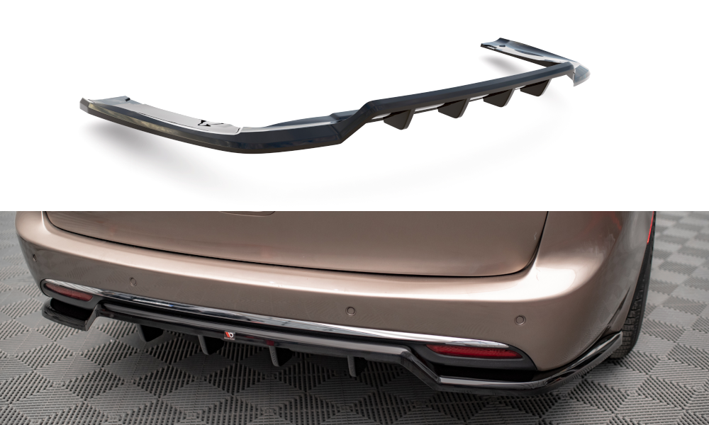 Maxton Mittlerer Diffusor Heck Ansatz DTM Look für Chrysler Pacifica Mk2 schwarz Hochglanz