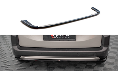 Maxton Mittlerer Diffusor Heck Ansatz für Citroen Berlingo Mk3 schwarz Hochglanz
