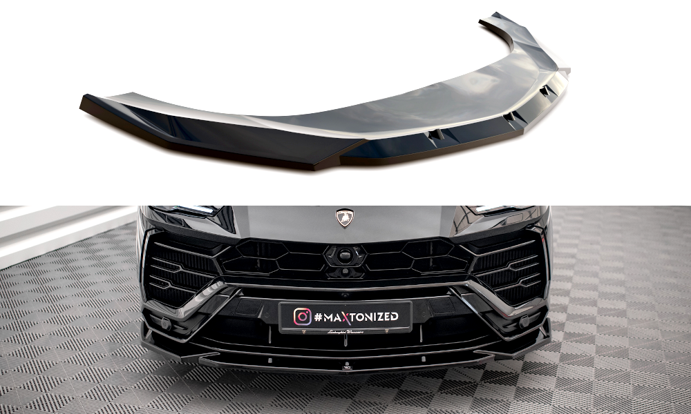 Maxton Front Ansatz V.2 für Lamborghini Urus Mk1 schwarz Hochglanz