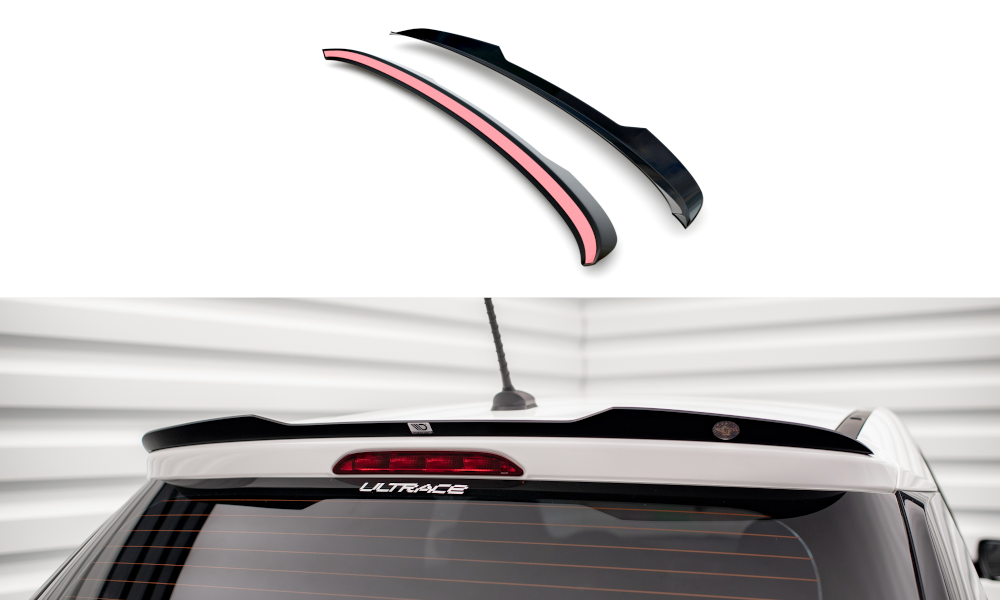 Maxton Spoiler CAP für Hyundai I20 Mk2 Facelift schwarz Hochglanz