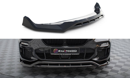 Maxton Front Ansatz V.2 für BMW X5 M-Paket G05 schwarz Hochglanz