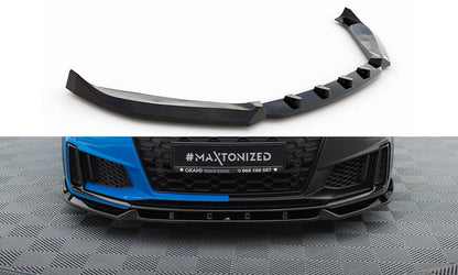 Maxton Front Ansatz V.1 für Audi TT S 8S Facelift schwarz Hochglanz