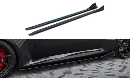 Maxton Seitenschweller Ansatz für V.4 BMW M2 G87 schwarz Hochglanz