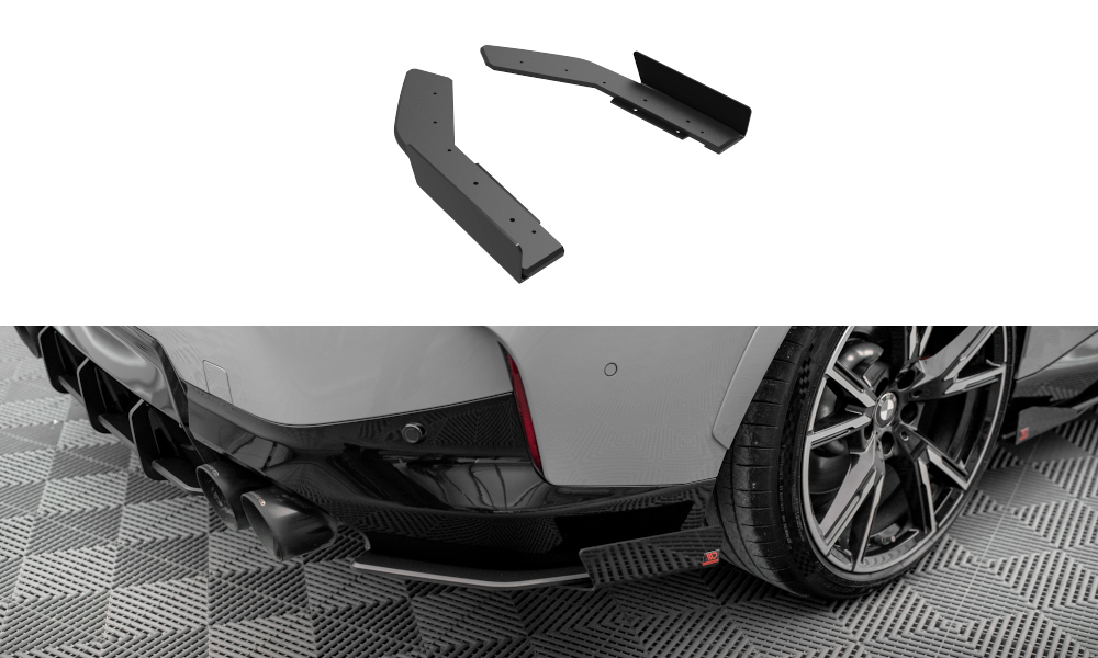 Maxton Street Pro Heck Ansatz Flaps Diffusor +Flaps für BMW 2 Coupe M240i G42 schwarz Hochglanz