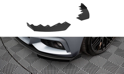 Maxton Front Flaps BMW 4er Coupe / Gran Coupe / Cabrio M-Paket F32 / F36 / F33  schwarz Hochglanz