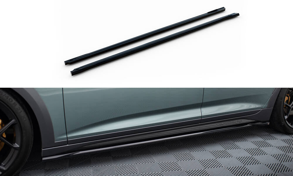 Maxton Seitenschweller Ansatz für Audi A6 Allroad C8 schwarz Hochglanz