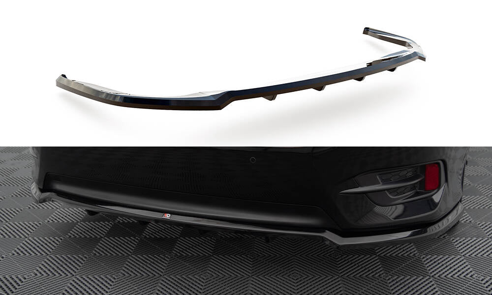 Maxton Mittlerer Diffusor Heck Ansatz DTM Look für Honda Civic Mk10 schwarz Hochglanz
