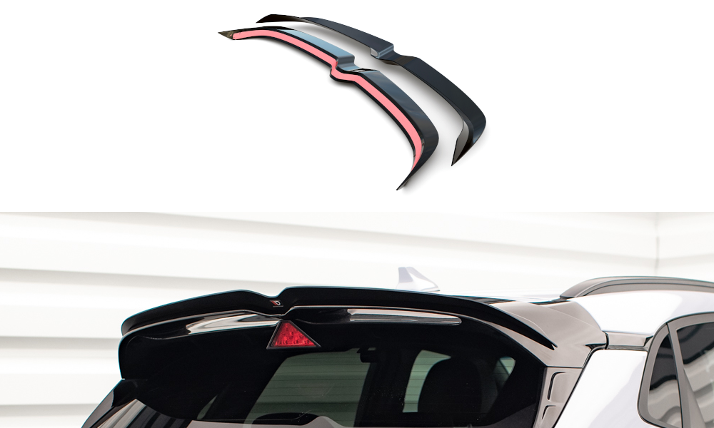 Maxton Spoiler CAP für Hyundai Kona N Mk1 schwarz Hochglanz