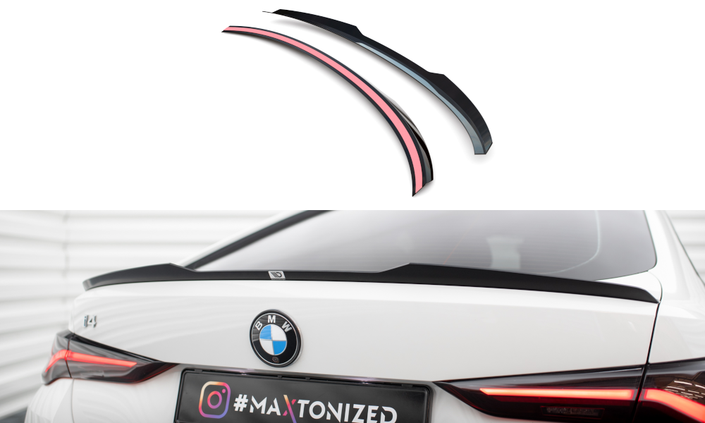 Maxton Spoiler CAP für BMW i4 / 4 Gran Coupe M-Paket G26 schwarz Hochglanz