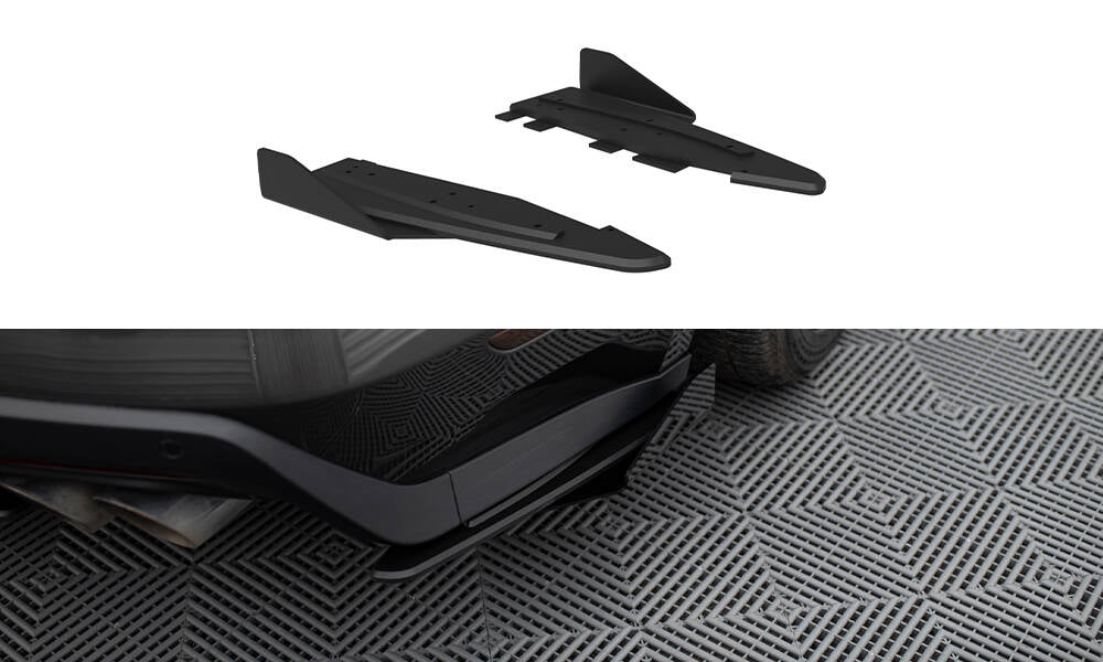 Maxton Street Pro Heck Ansatz Flaps Diffusor +Flaps für Ford Mustang GT Mk6  schwarz Hochglanz