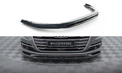 Maxton Front Ansatz für Audi A8 D5 schwarz Hochglanz