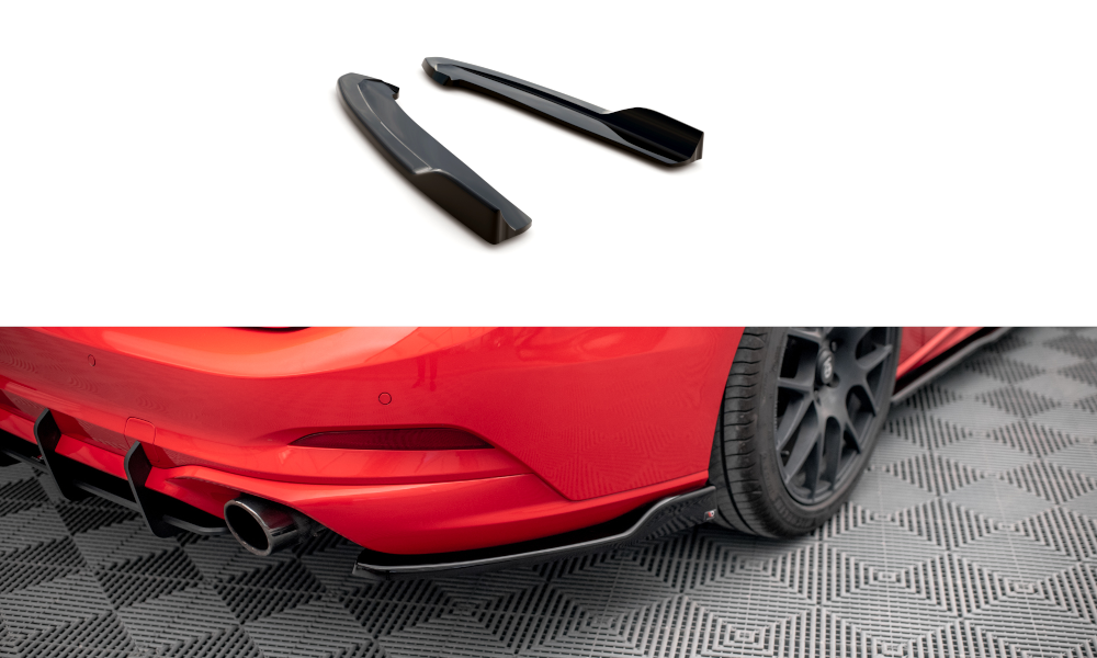 Maxton Heck Ansatz Flaps Diffusor V.6 für Ford Focus Kombi ST Mk4 schwarz Hochglanz